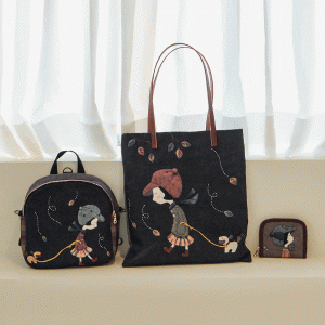 [퀼트 초보자용] 퀼트패키지 가방 - 낭만소녀 & 로맨틱 가이 3종 세트 (에코백, 배낭, 지갑) (개)