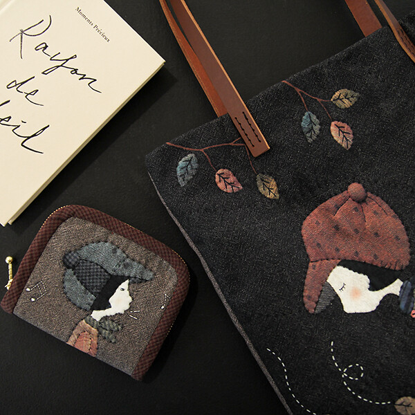 [퀼트 초보자용] 퀼트패키지 가방 - 낭만소녀 & 로맨틱 가이 3종 세트 (에코백, 배낭, 지갑)