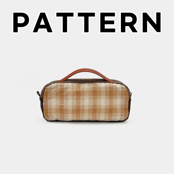 [바이핸즈] 퀼트도안 - 누빔 베어 핸들 파우치