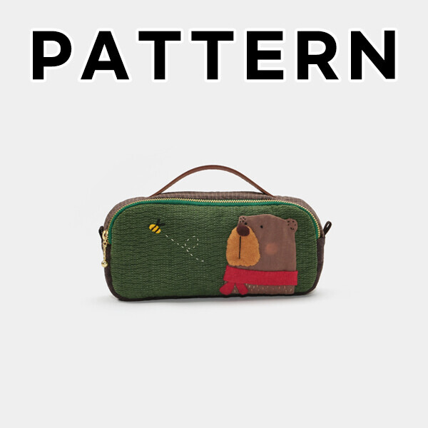 [바이핸즈] 퀼트도안 - 누빔 베어 핸들 파우치