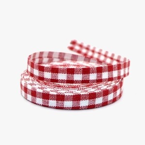 크리스마스 장식 체크 리본 1cm - 4.5m (개)