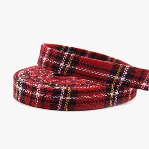 크리스마스 장식 체크 리본 1cm - 4.5m (개)