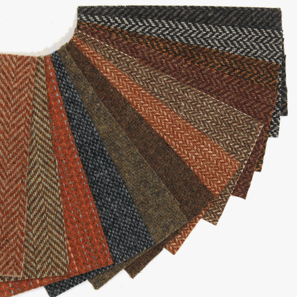 [실물스와치] 대폭 빈티지 체크 원단 12종(무지/헤링본) SW-CF09~20