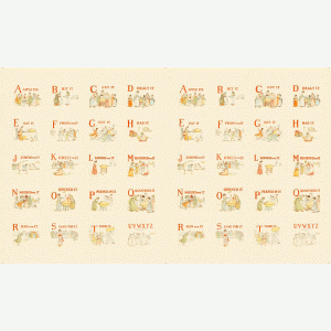 바이핸즈 EYPD-D87 케이트 그린어웨이 ABC 알파벳 하프린넨 커트지 원단 140cm x 83cm 20수 (개)