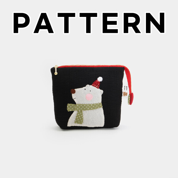 [바이핸즈] 퀼트도안 - 빨강모자 베어 파우치