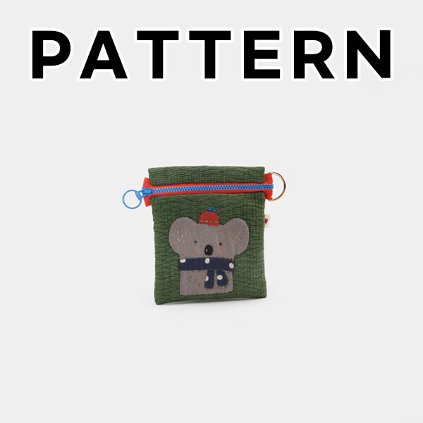 [바이핸즈] 퀼트도안 - 코알라 납작 파우치