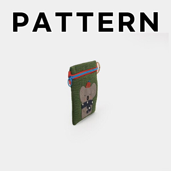 [바이핸즈] 퀼트도안 - 코알라 납작 파우치