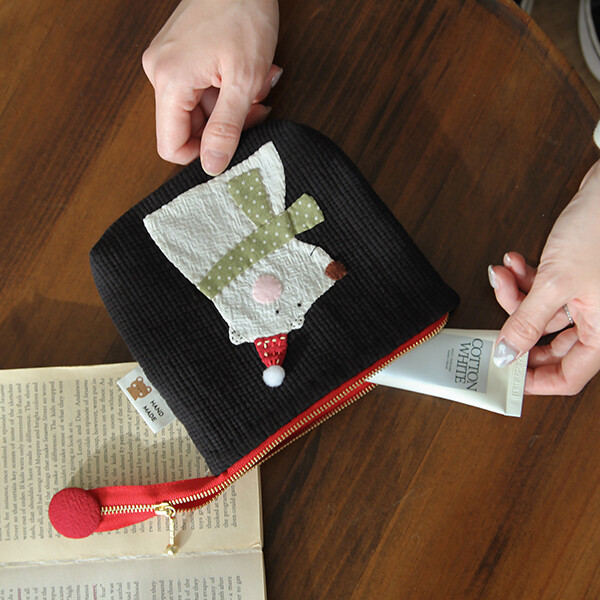 [바이핸즈] 퀼트패키지 소품 - 빨강모자 베어 파우치