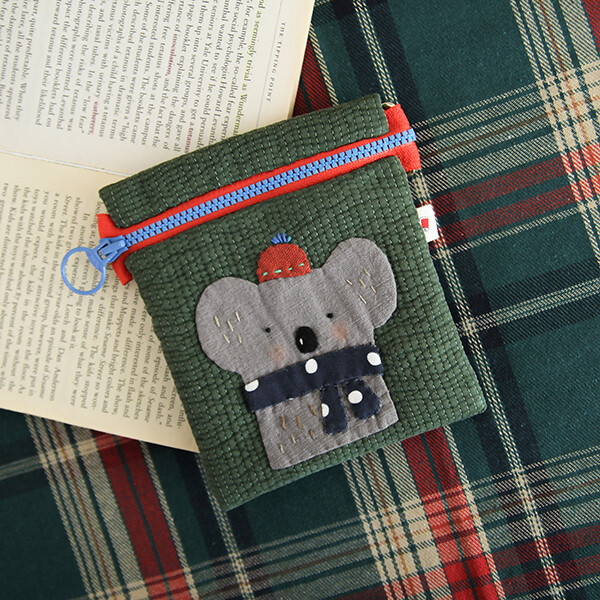 [바이핸즈] 퀼트패키지 소품 - 코알라 납작 파우치