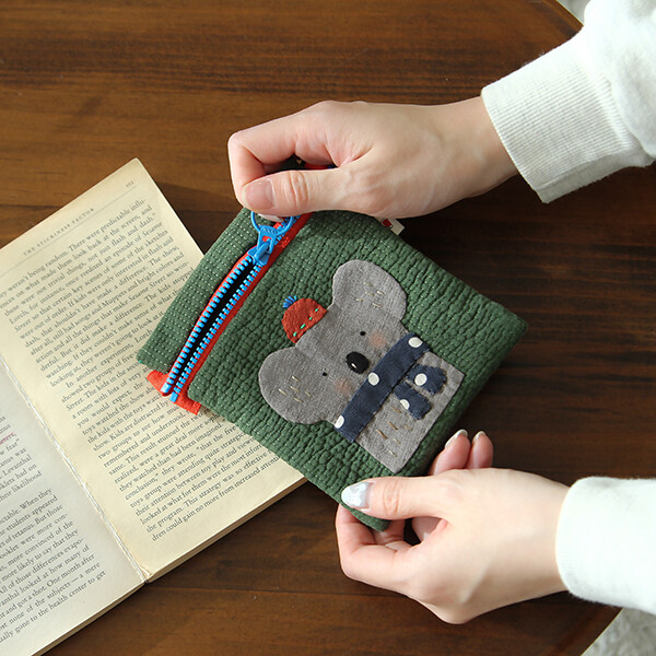 [바이핸즈] 퀼트패키지 소품 - 코알라 납작 파우치