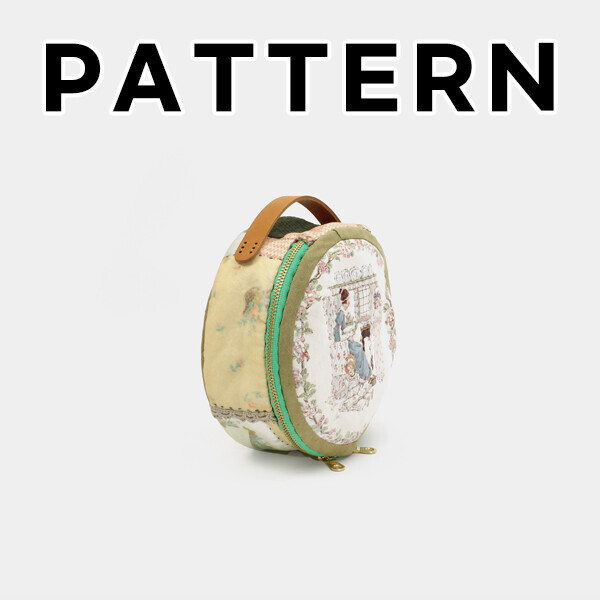 [바이핸즈] 퀼트도안 - 케이트 플라워 원형 파우치