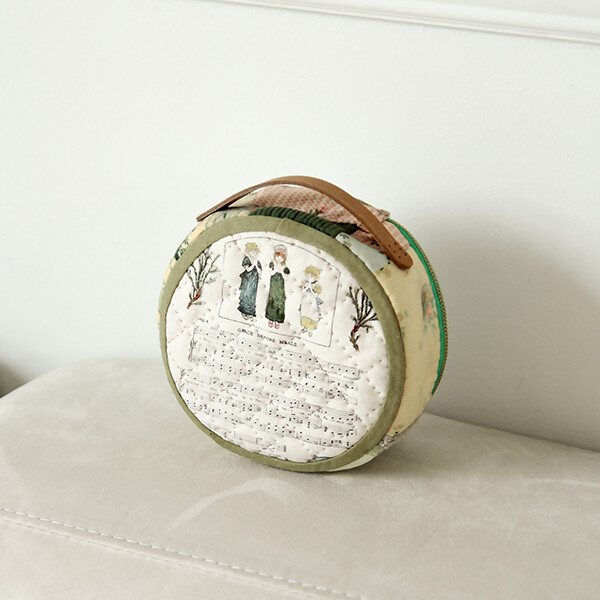 [바이핸즈] 퀼트패키지 소품 - 케이트 플라워 원형 파우치