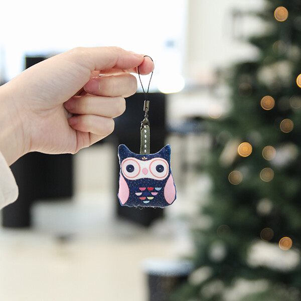 [바이핸즈] 퀼트패키지 소품 - 부엉이 퀼트키링