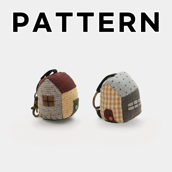 [바이핸즈] 퀼트도안 - 하우스 키링 2개 세트