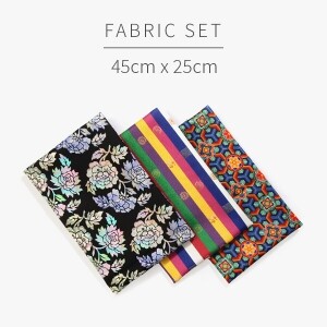 [원단패키지] 비단면 전통원단 컬렉션 3종 - 45cm x 25cm HSH4970 (set)