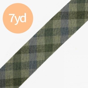 [바이핸즈] 워싱 선염체크 바이어스 B429(리프그린) 7yd (개)