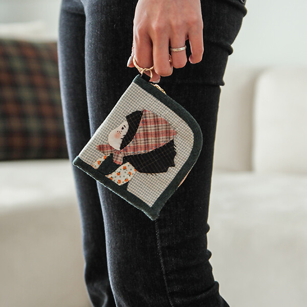 [바이핸즈] 퀼트패키지 소품 - 주근깨소녀 반지갑 (개)