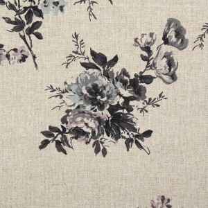 [유와] 대폭 빈티지 플로럴 부케 린넨 프린트원단 - 내츄럴블랙 (1/4yd) 449952-A (개)