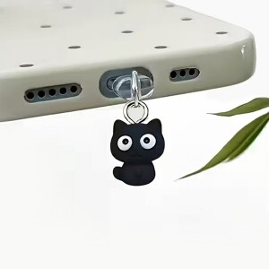 휴대폰 충전단자 먼지마개 고양이 실리콘 먼지 플러그 - 아이폰 (개)