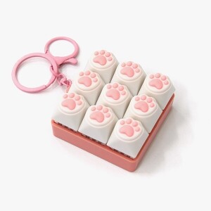 고양이 발바닥 키캡 키링 냥발 키홀더 - 9구 (개)