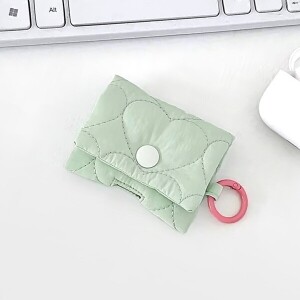 퀼팅 키링 에어팟 이어폰 케이스 - 민트 (개)