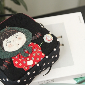 [바이핸즈] 퀼트패키지 소품 - 딸기소녀 핸들 파우치 (개)