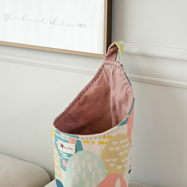 [바이핸즈] 유튜브 영상제공 퀼트패키지 소품 - 실용적인 바스켓 (핑크)