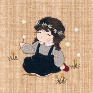 [퀼트바이엘&바이핸즈] DTP 옥스포드 대폭 베이비엘 아플리케 입체프린트 커트지 (EYCD-55) (개)