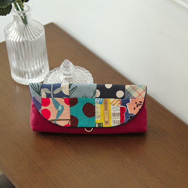 [바이핸즈] 퀼트패키지 소품 - 하프린넨 스퀘어 선글라스케이스