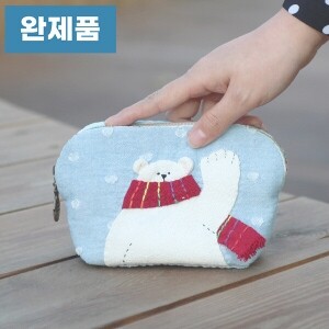 [바이핸즈] 퀼트패키지 완제품 - BEAR 파우치 (개)