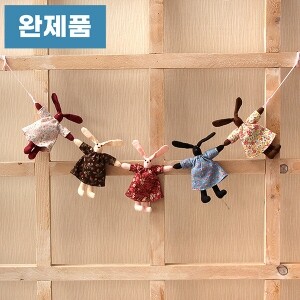 [바이핸즈] 퀼트완제품 소품 - 토끼 리스 (개)