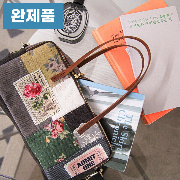 [바이핸즈] 퀼트완제품 가방 - 빈티지 로즈 토트백