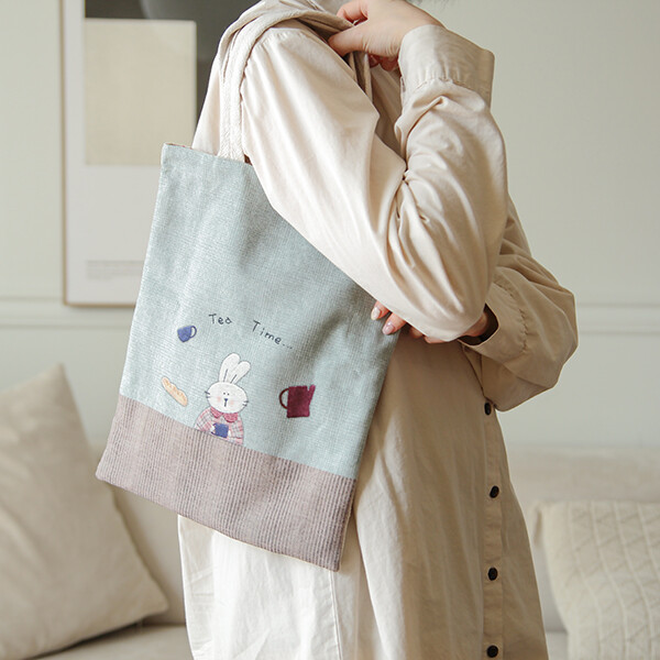 [바이핸즈] 퀼트완제품 가방 - 퀼팅타임 에코백 (블루)