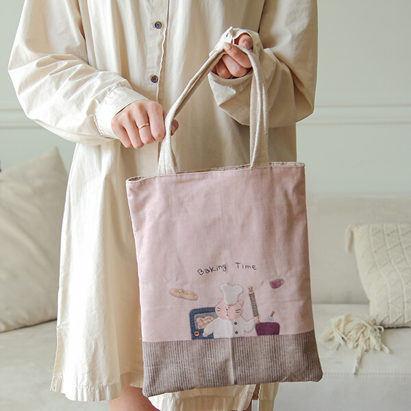 [바이핸즈] 퀼트완제품 가방 - 퀼팅타임 에코백 (핑크)