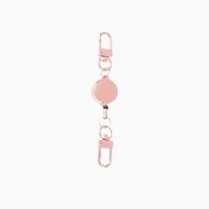 분실 도난 방지 메탈 와이어 릴 키링홀더 양면 개고리 로즈골드 (개)