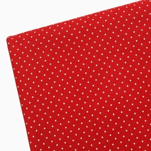 20수 미니 도트 프린트  면원단 퀼트원단 - 레드화이트 JK3141 (1/2Yd)