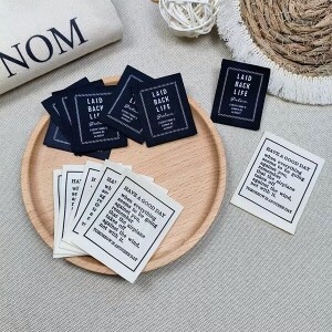 빈티지 영문 프레임 패브릭 라벨 10개 SET (set)