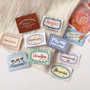 프렌치 감성 영문 프린트 패브릭 라벨 10개 SET (set)