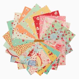 체리 베리 롤케이크 조각 원단 20종 소잉 부자재 세트 12x12cm (개)